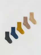 Skarpetki dla dzieci - Reserved - Skarpetki z bawełną 5 pack - beżowy - miniaturka - grafika 1