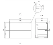 Szafki łazienkowe - Cersanit Szafka pod umywalkę Medley 80 - miniaturka - grafika 1
