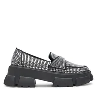 Półbuty damskie - Loafersy Steve Madden Trifecta_R SM11003506 Srebrny - miniaturka - grafika 1