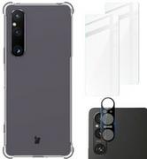 Etui i futerały do telefonów - Bizon Etui + 2x szkło + obiektyw Case Clear Pack do Sony Xperia 1 V, przezroczyste - miniaturka - grafika 1