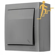 Wyłączniki światła i elektryczne - Simon Simon Aquaclick Łącznik schodowy, 10 AX, 250 V szary ACW6/16 ACW6/16 - miniaturka - grafika 1