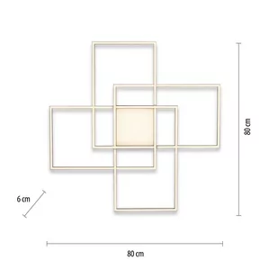 Paul Neuhaus Q-ASMIN lampa sufitowa LED 80 x 80 cm - Lampy sufitowe - miniaturka - grafika 2