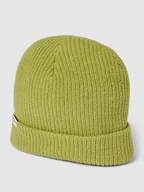 Czapki damskie - Czapka beanie z naszywką z logo - miniaturka - grafika 1