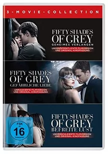 Fifty Shades of Grey 1-3 (Pięćdziesiąt twarzy Greya 1-3) - Filmy obyczajowe DVD - miniaturka - grafika 1
