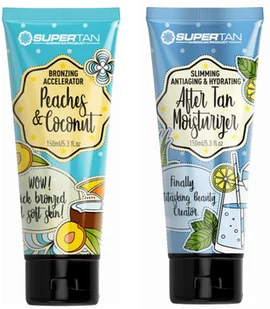 SuperTan Peaches Coconut Cream + After Tan Po Opalaniu Gratis - Balsamy i kremy do opalania - miniaturka - grafika 1