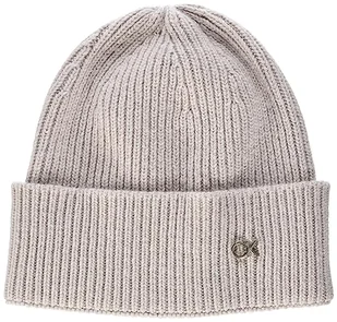Calvin Klein Damska czapka z dzianiny RE-Lock Mix Beanie Shadow Gray, OS, Cieniowy szary, Rozmiar uniwersalny - Czapki damskie - miniaturka - grafika 1