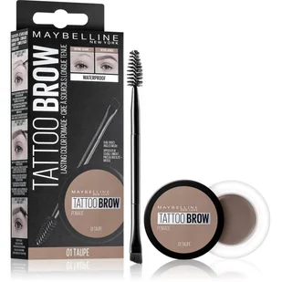 Maybelline Eye Gel Eye Aid Tattoo Brow Pomade) 4 g cień 001 Taupe) - Akcesoria i kosmetyki do stylizacji brwi - miniaturka - grafika 1