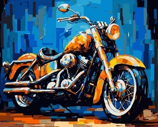 Malowanie po numerach 40x50 Motor - Kolorowanki, wyklejanki - miniaturka - grafika 1