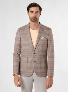 Finshley & Harding London Kurtka męska - Brixdon2 Mężczyźni Slim Fit beżowy|brązowy|niebieski w kratkę, 46 - Kurtki męskie - miniaturka - grafika 1