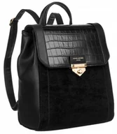 Plecaki - Klasyczny, mały plecak damski z klapką  David Jones - miniaturka - grafika 1