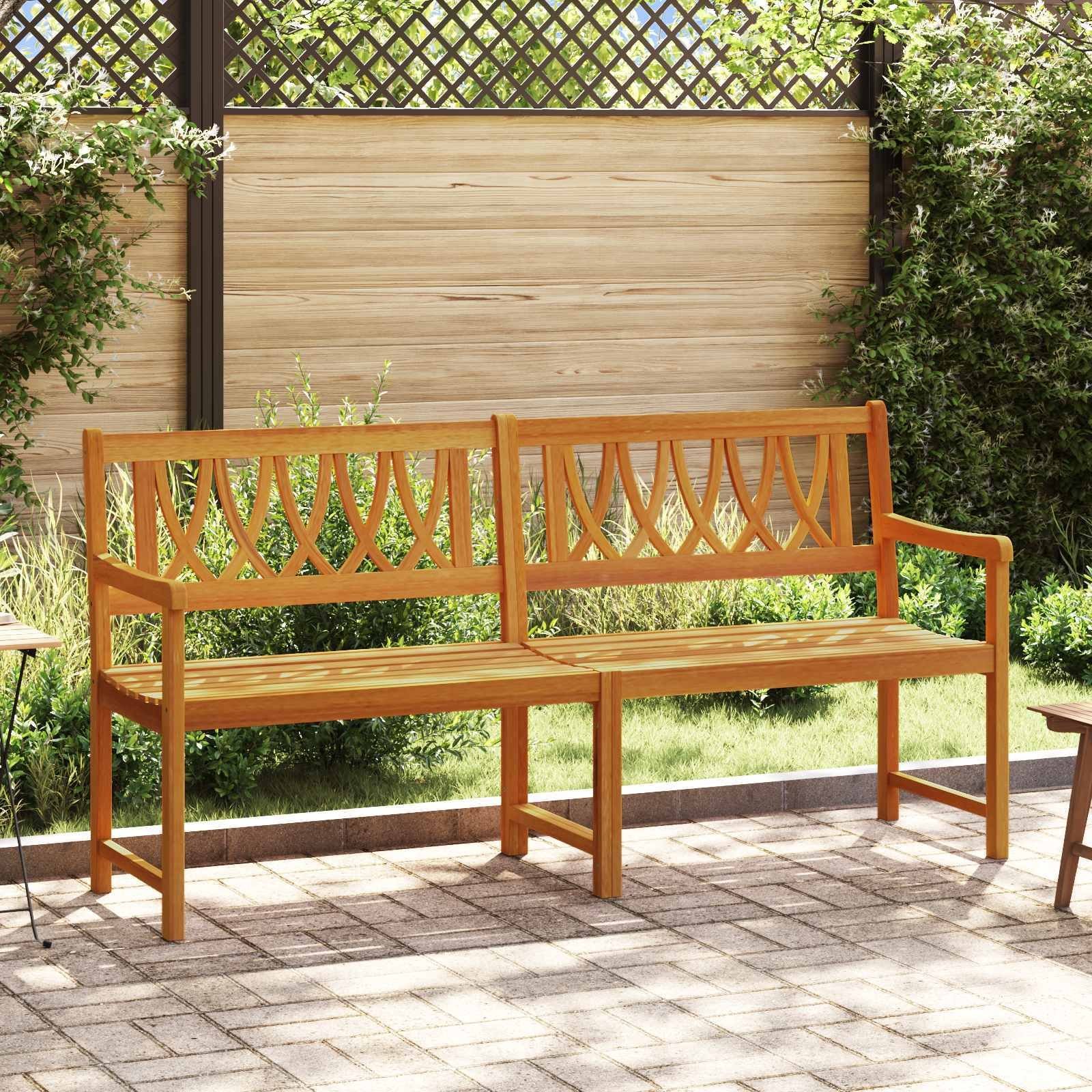 vidaXL Ławka ogrodowa naturalny 180 x 55,5 x 90 cm Lite Drewno Akacji