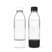 Akcesoria i części AGD - PushAir 2 Butelki do saturatora Dafi 0,7 l czarna i biała - miniaturka - grafika 1