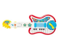 Zabawki interaktywne dla dzieci - Kolorowa gitara interaktywna - pianinko 2w1 - miniaturka - grafika 1
