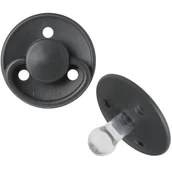 Smoczki uspokajające - Smoczek uspokajający okrągły silikonowy 0m+ Black raven / Mininor - miniaturka - grafika 1