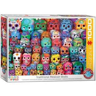 Eurographics Puzzle 1000 Traditional Mexican Skulls 6000-5316 - - Puzzle - miniaturka - grafika 1
