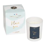 Świece - DRAEGER Paris | Biała świeca zapachowa Kwiat pomarańczy "I Love You" | Pomysł na prezent Miłość, Koleg, rodzina | Szklany słoik | Wyprodukowano we Francji | 100% Wosk roślinny - miniaturka - grafika 1