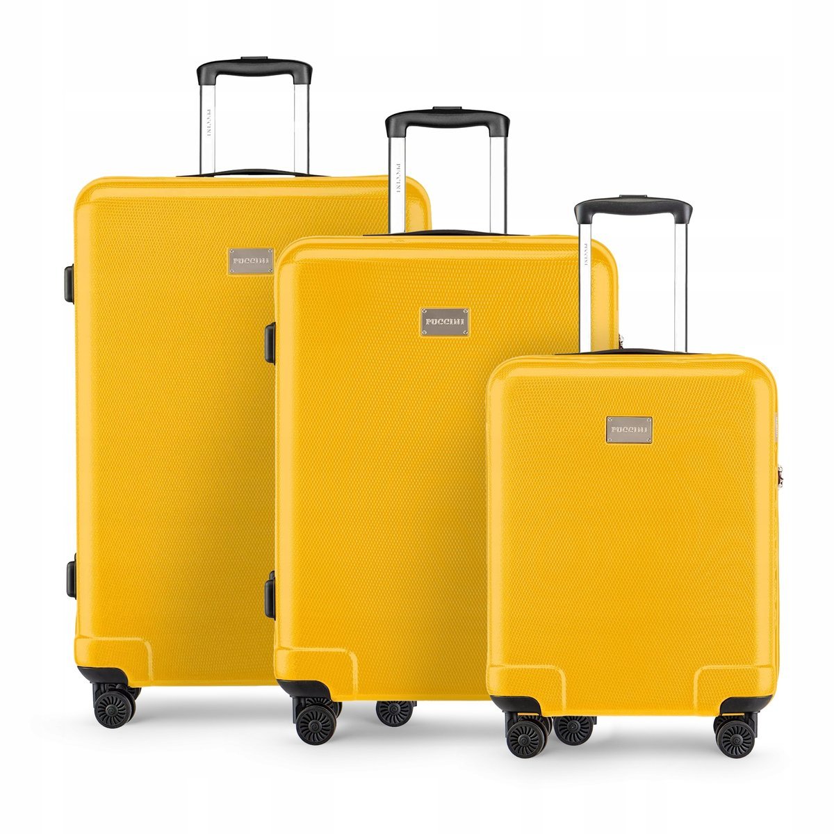 PUCCINI Zestaw WALIZEK Podróżnych PC Komplet Polikarbon 3w1 PC029 6C