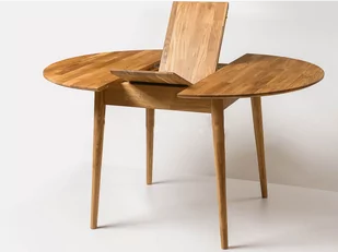 Stół dębowy okrągły fi100 +30 cm dokładki Bergen olej intense - Stoły - miniaturka - grafika 1