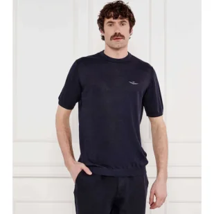 Aeronautica Militare Lniany sweter Regular Fit - Swetry męskie - miniaturka - grafika 1