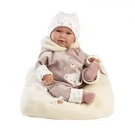 Lalki dla dziewczynek - Lalka bobas płacząca Lala z podusią 42cm Llorens - miniaturka - grafika 1