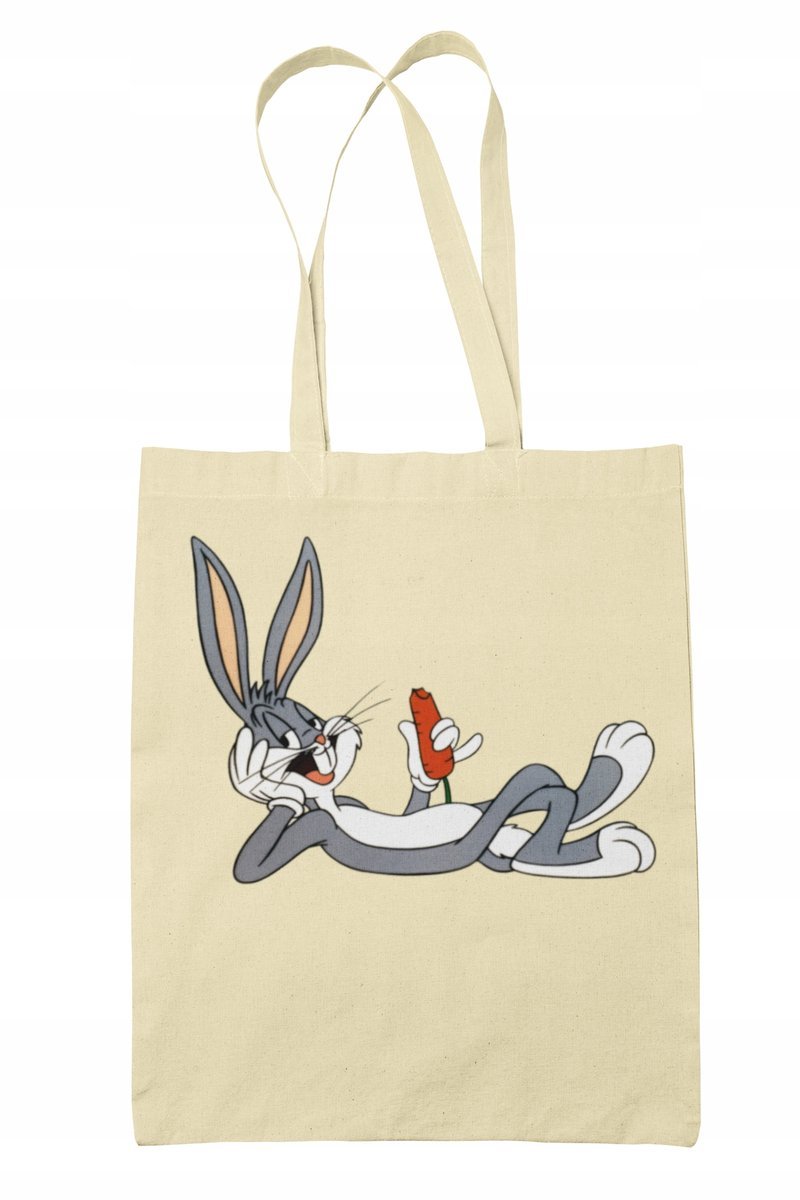 Torba Shopper-Materiał-Na Ramie-Prezen-Królik Bugs