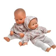 Domki dla lalek - Dres z kapturem dla lalki Miniland 32 cm i Minikane 28 cm, pastelowe kwiaty - miniaturka - grafika 1