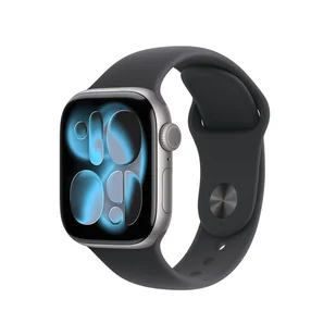 Apple Watch 11 GPS + Cellular 42mm koperta z aluminium gwiezdna szarość pasek sportowy S/M Czarny - Smartwatch - miniaturka - grafika 1