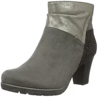 Kozaki damskie - Softline Damskie kozaki z krótką cholewką 25374, szary grafitowy 206., 38 EU X-Weit - miniaturka - grafika 1