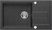 Zlewozmywaki - Zlewozmywak granitowy Kernau KGS K 6078 1B1D Black Metallic - miniaturka - grafika 1