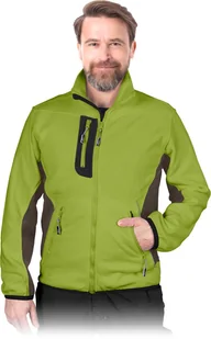 BLUZA Z POLARU OCHRONNA LHOLLMAN LH-FMN-P; LIMONKOWO-BRĄZOWO-CZARNY (XXXL) - Odzież robocza - miniaturka - grafika 1