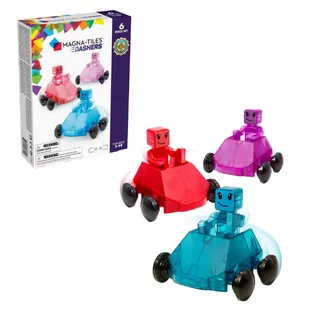 Magna Tiles - Magnetyczne samochodziki Dashers 6el. - Klocki - miniaturka - grafika 1