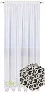 Firany - Firana gotowa balkon 220x200 z gipiura długa firany gładkie z koronką salon - miniaturka - grafika 1