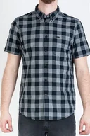 Koszule męskie - Lee Button Down Ss Męska Koszula Materiałowa W Kratę Black L886Gb01-M - miniaturka - grafika 1