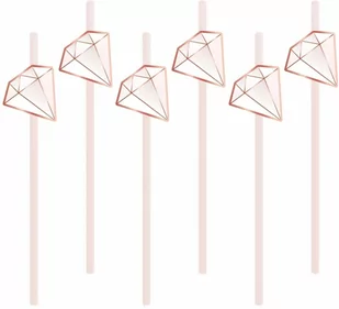 Słomki Diamenty - 19,7 cm - 6 szt. - Wieczór panieński i kawalerski - miniaturka - grafika 1
