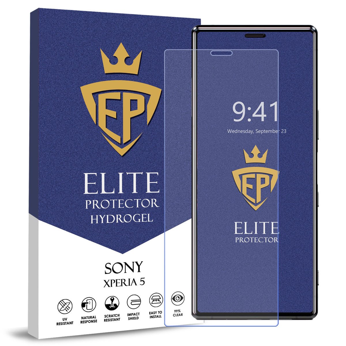 FOLIA 5D CAŁY EKRAN NA TELEFON DO SONY XPERIA 5 HYDROŻELOWA ORYGINAŁ