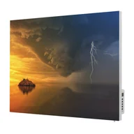 Ogrzewanie przenośne - TERMOFOL Grzejnik na podczerwień z grafiką Błyskawica nad jeziorem TF-SWT700P - miniaturka - grafika 1