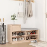 Szafki na buty - Lumarko Szafka na buty, 110x34x61 cm, lite drewno sosnowe - miniaturka - grafika 1