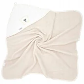 Okrycia kąpielowe dla dzieci - BOCIOLAND Okrycie kąpielowe miś 80x80 cm - PIASKOWY - miniaturka - grafika 1