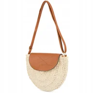 Torebki damskie - Torba boho modna na lato pasek suwak solidna listonoszka kosz - miniaturka - grafika 1