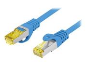 Kable miedziane - LANBERG Patchcord Cat.6A S/FTP LSZH CU 0.5m blue - miniaturka - grafika 1