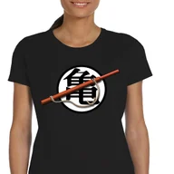 Koszulki i topy damskie - P012 DAMSKA KOSZULKA DRAGON BALL SON GOKU KAMEHAMEHA SYMBOL KAME XL CZARNA - miniaturka - grafika 1