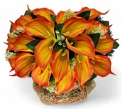 Sztuczne kwiaty - STROIK NA POMNIK KOMPOZYCJA KWIATOWA NA GRÓB SERCE Z OBCIĄŻENIEM - miniaturka - grafika 1