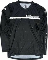 Kurtki rowerowe - 100% Koszulka męska 100% AIRMATIC Jersey długi rękaw Black/White roz. M NEW 2023 - miniaturka - grafika 1