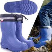 Buty dla dziewczynek - Kalosze dziecięce gumowce gumiaki dla dzieci piankowe do przedszkola 24/25 - miniaturka - grafika 1