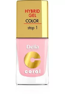 Delia Cosmetics Cosmetics, Coral Hybrid Gel, lakier do paznokci nr 04 róż pastelowy, 11 ml - Lakiery hybrydowe - miniaturka - grafika 1
