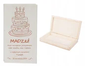 Bombki - Drewniane Pudełko Na Pieniądze 18 Urodziny Ślub G3 - miniaturka - grafika 1