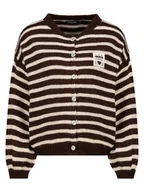 Swetry damskie - Sublevel Kardigan w kolorze brązowo-beżowym - miniaturka - grafika 1