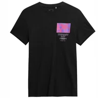 Koszulki męskie - 4F Koszulka Męska Ttshm362 Czarna Rozmiar 2Xl - miniaturka - grafika 1