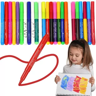 MAGICZNE PISAKI 25 SZT FLAMASTRY ZMIENIAJĄCE KOLOR - Przybory szkolne - miniaturka - grafika 1