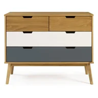 Komody - Komoda z drewna sosnowego Marckeric Cusco, 100x82 cm - miniaturka - grafika 1